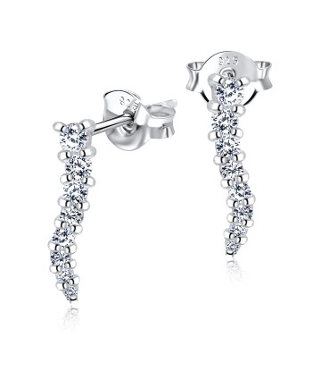 CZ Silver Stud Earrings STS-2707